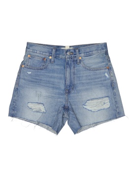 Madewell Relaxed Mid-Length Denim Shorts in Steenwick Wash: Ripped Edition (view 1)