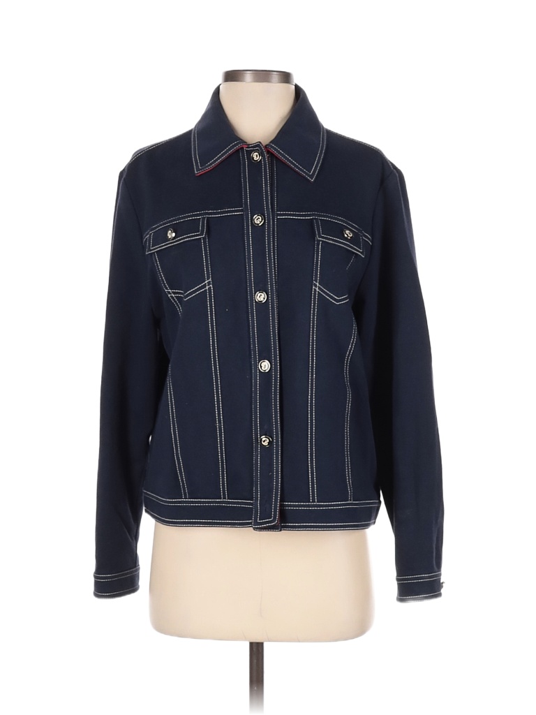 St. John Sport Solid Navy Blue Jacket Size S - photo 1