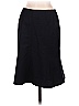 AKRIS 100% Wool Solid Black Blue Wool Skirt Size 6 - photo 1