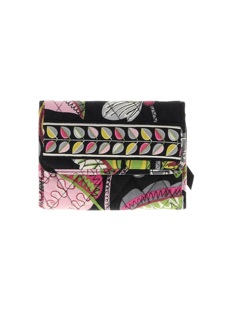 Vera Bradley 100% Cotton Color Block Multi Color Black Wallet One Size - photo 1