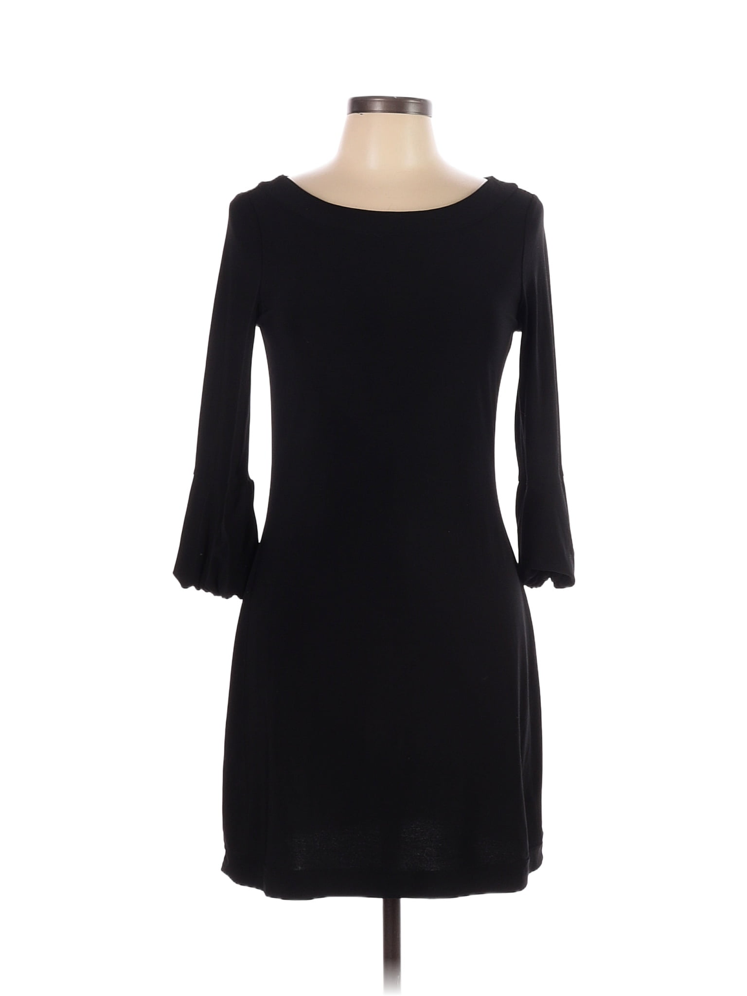 White House Black Market Solid Black Casual Dress Size M 73 off