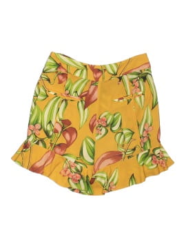 PatBO Yellow Floral Ruffle Hem Shorts (view 2)