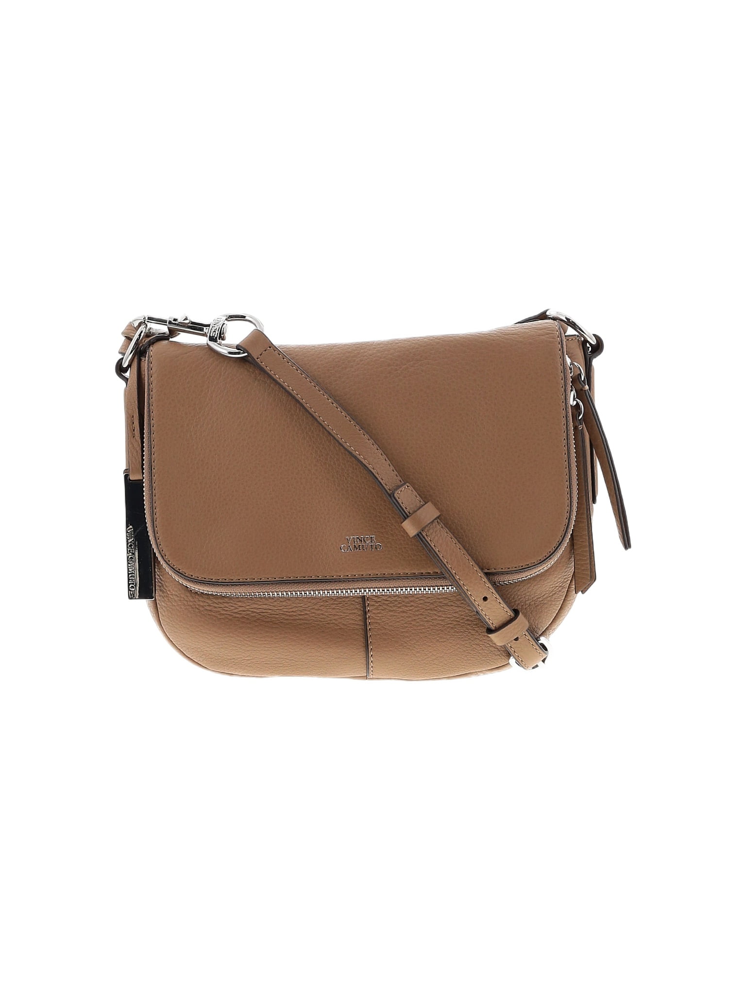 Vince Camuto 100% Leather Solid Tan Leather Crossbody Bag One Size - 63 ...