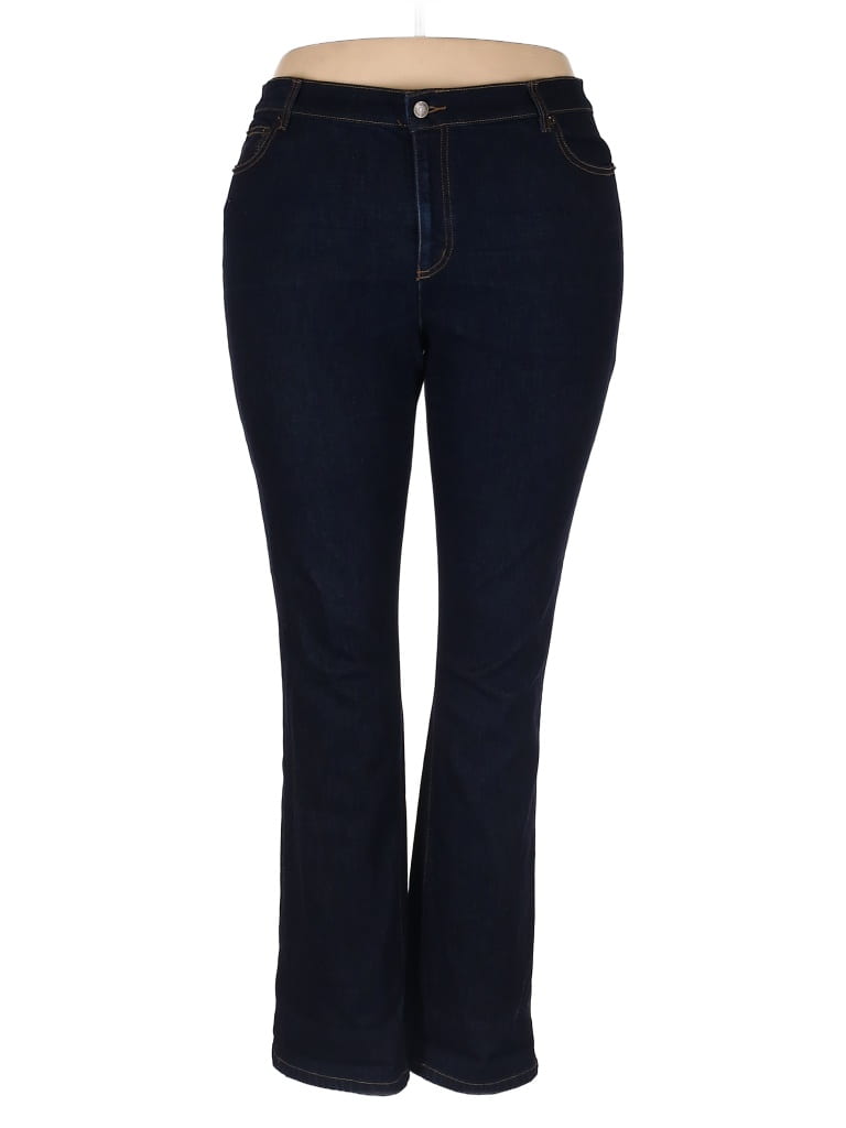 Lauren Jeans Co. Solid Blue Jeans Size 18 (Plus) - 78% off | thredUP