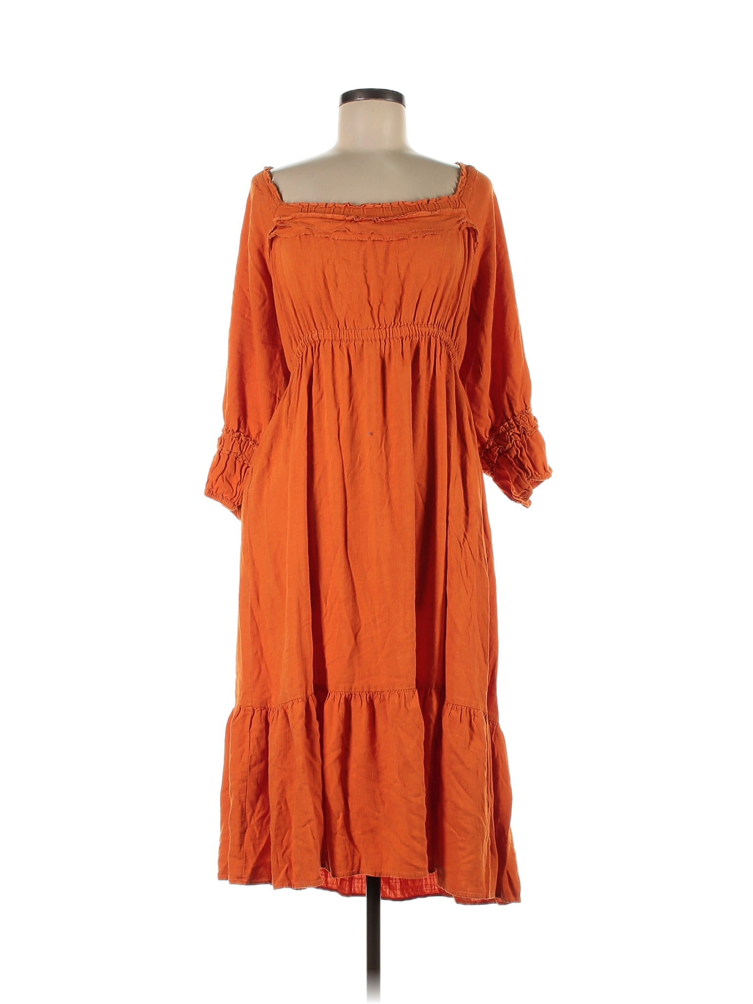 Cuddl Duds Women's Dress Sz L Seriously Soft Orange A608365