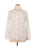 Ann Taylor Factory 100% Polyester Ivory Long Sleeve Blouse Size 14 - photo 1