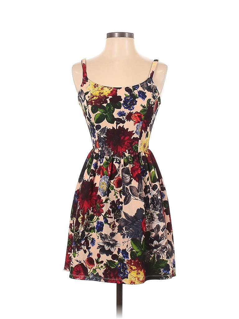 Soprano Floral Multi Color Ivory Casual Dress Size S - photo 1