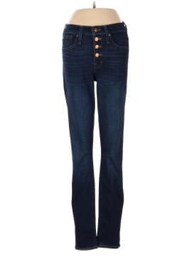 Madewell 9" Mid-Rise Skinny Jeans in Hayes Wash: Button-Front Edition (view 1)