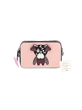 Floral Pup Double Zip Small Crossbody Bag