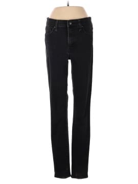 Madewell Tall 9" Mid-Rise Skinny Jeans in Black Frost: THERMOLITE&reg; Edition (view 1)