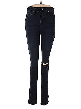 Madewell 10" High-Rise Skinny Jeans in Macalester Wash: Knee-Rip Edition (view 1)
