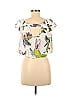 Hommage from Los Angeles 100% Rayon Ivory White Short Sleeve Blouse Size M - photo 2