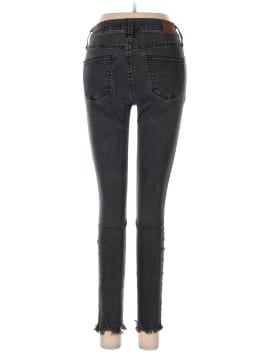 Madewell 9" Mid-Rise Skinny Jeans in Berkeley Black: Button-Through Edition (view 2)