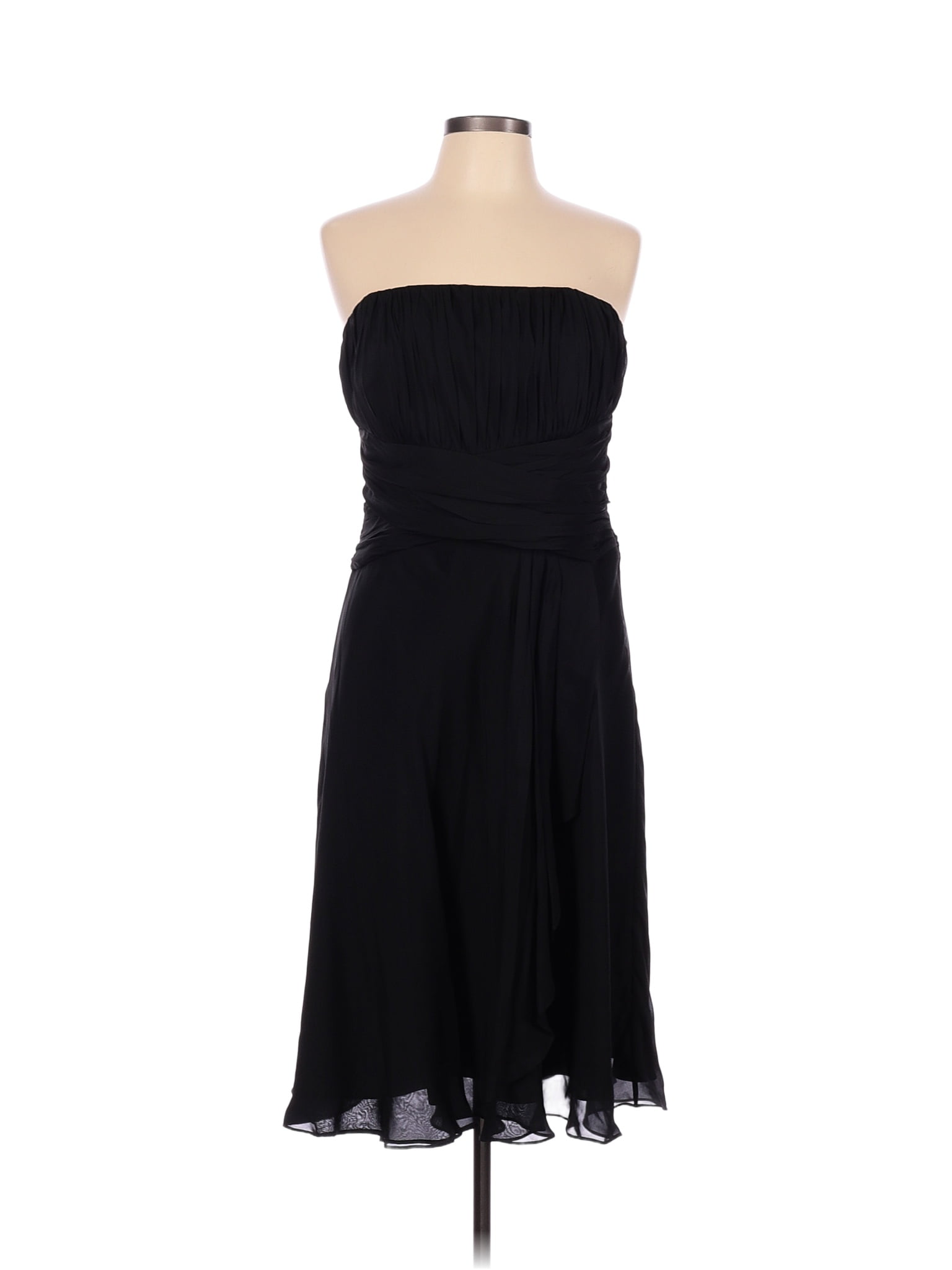 White House Black Market 100 Silk Solid Black Cocktail Dress Size 10 87 Off Thredup 2244