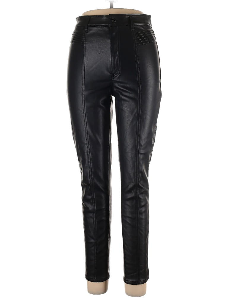 Express 100% Polyester Solid Black Faux Leather Pants Size 10 - 77% off ...