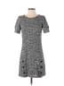 Ann Taylor LOFT Houndstooth Marled Tweed Gray Black Casual Dress Size 0 - photo 1
