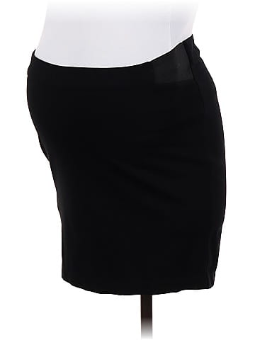 Ingrid + Isabel Black Ponte Maternity Pencil Skirt (view 1)