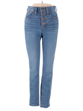 Madewell 10" High-Rise Skinny Jeans in Dewitt Wash: Button-Front TENCEL&trade; Denim Edition (view 1)