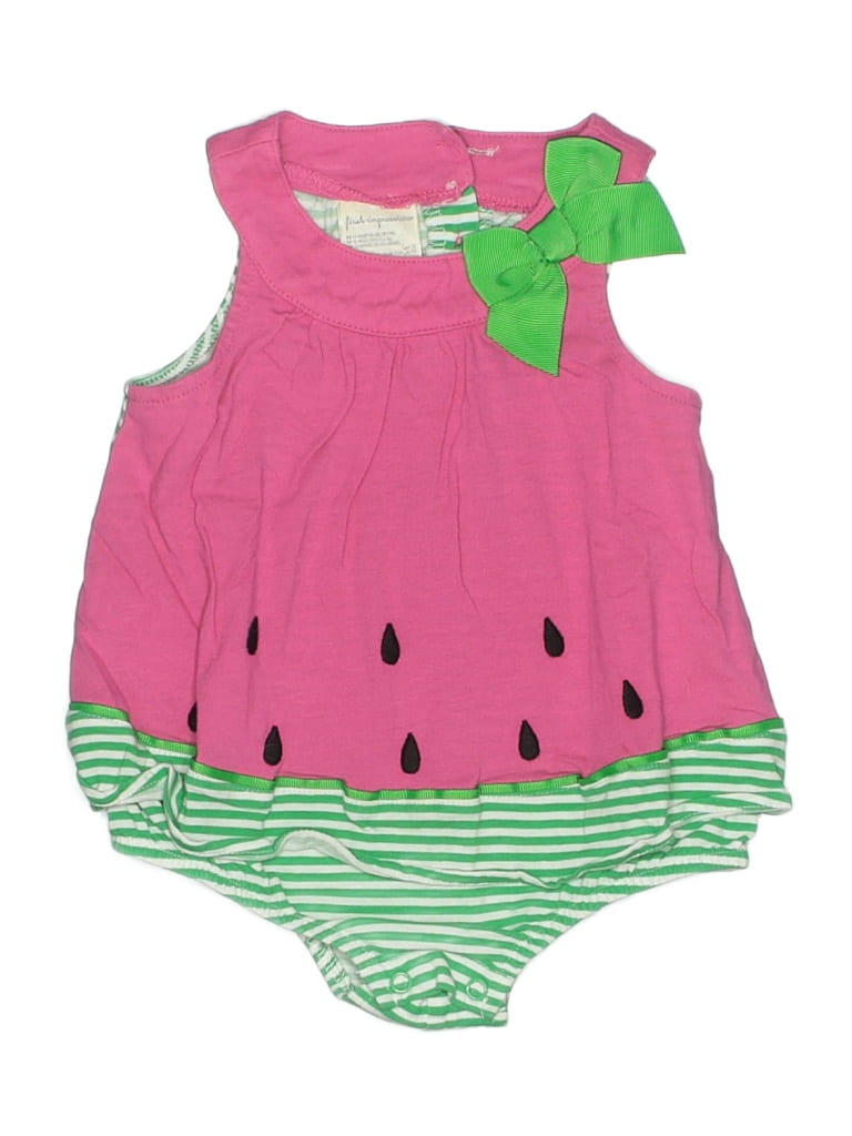 First Impressions 100% Cotton Pink Short Sleeve Outfit Size 12 mo - photo 1