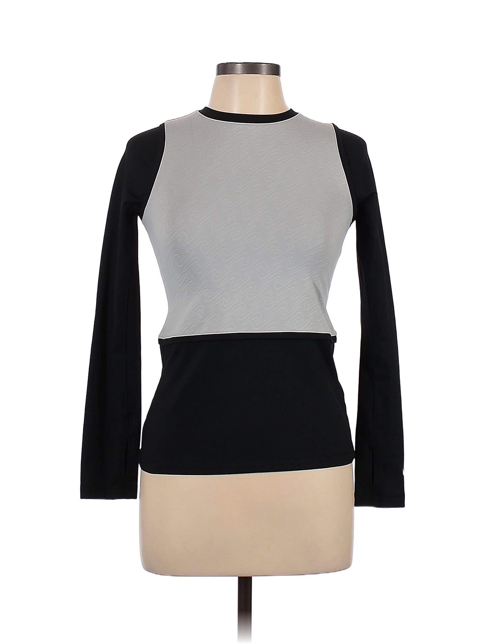 Nike Color Block Solid Black Active TShirt Size L 63 off thredUP