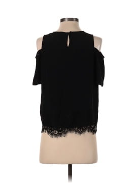 Madewell Lace-Edged Silk Cold-Shoulder Top (view 2)