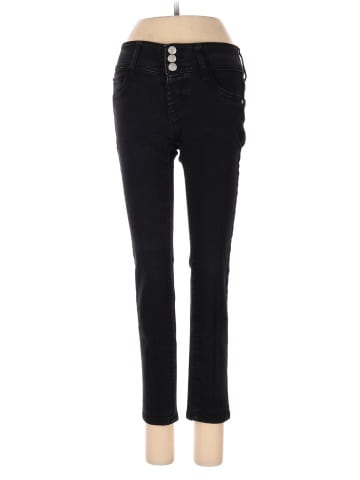 DKNY 100% Cotton Solid Black Jeans Size 10 - 85% off