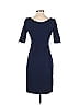 Elie Tahari Solid Blue Casual Dress Size 0 - photo 2