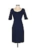 Elie Tahari Solid Blue Casual Dress Size 0 - photo 1