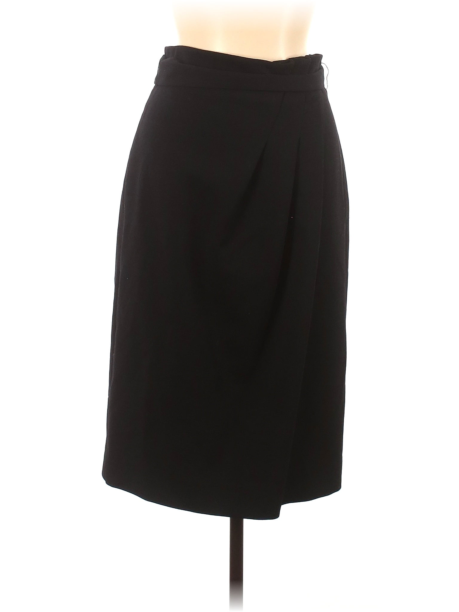 Magaschoni Solid Black Wool Skirt Size 12 - 81% off | thredUP