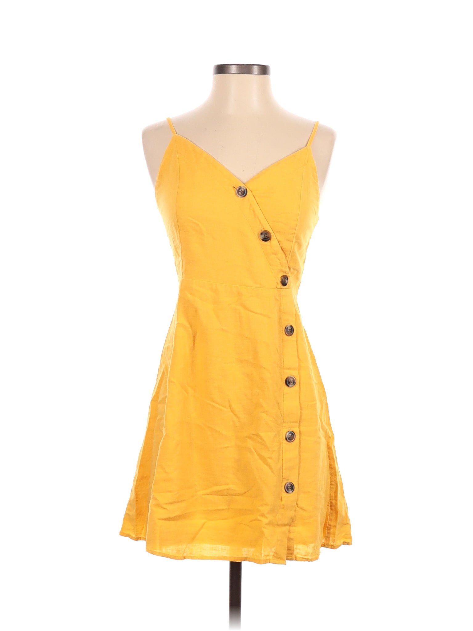 American Eagle Outfitters Yellow Casual Dress Size S 56 off thredUP