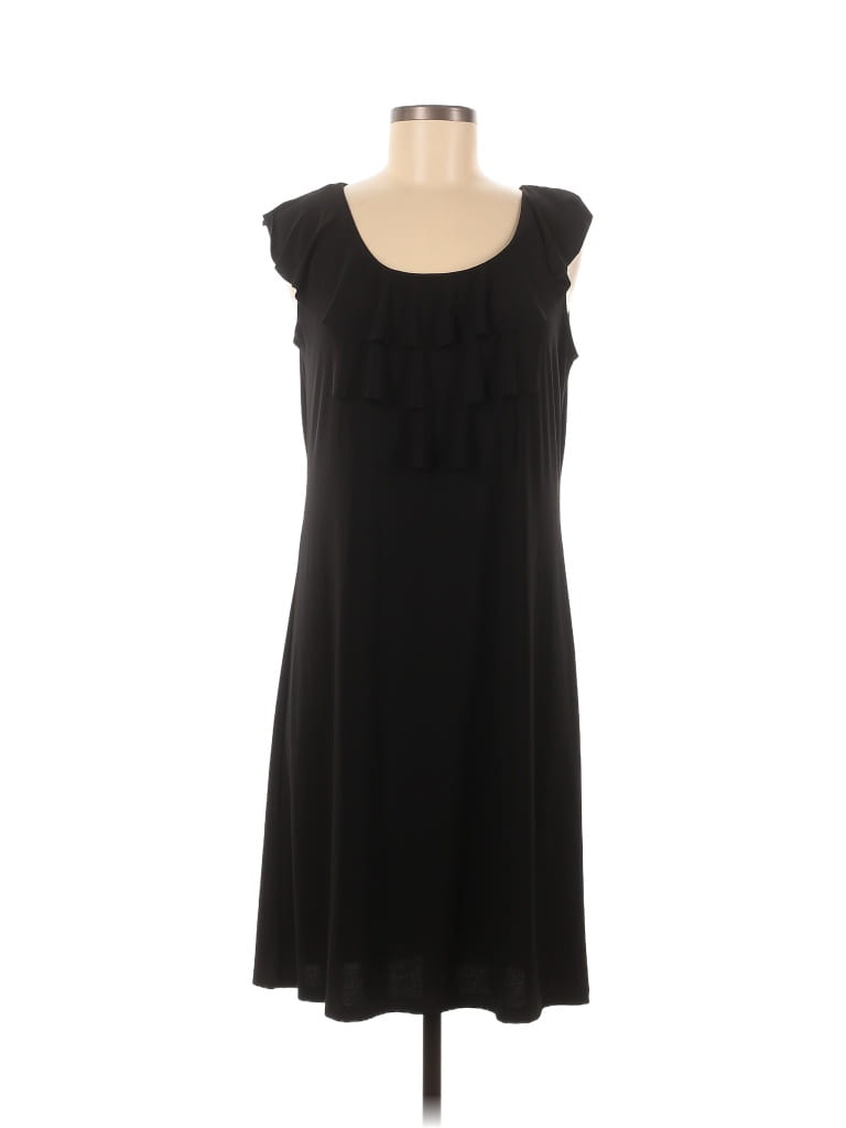 Ellen Parker Solid Black Casual Dress Size M - 63% off | thredUP