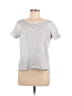 Zara W&B Collection 100% Cotton Stripes Silver Ivory Short Sleeve T-Shirt Size M - photo 1