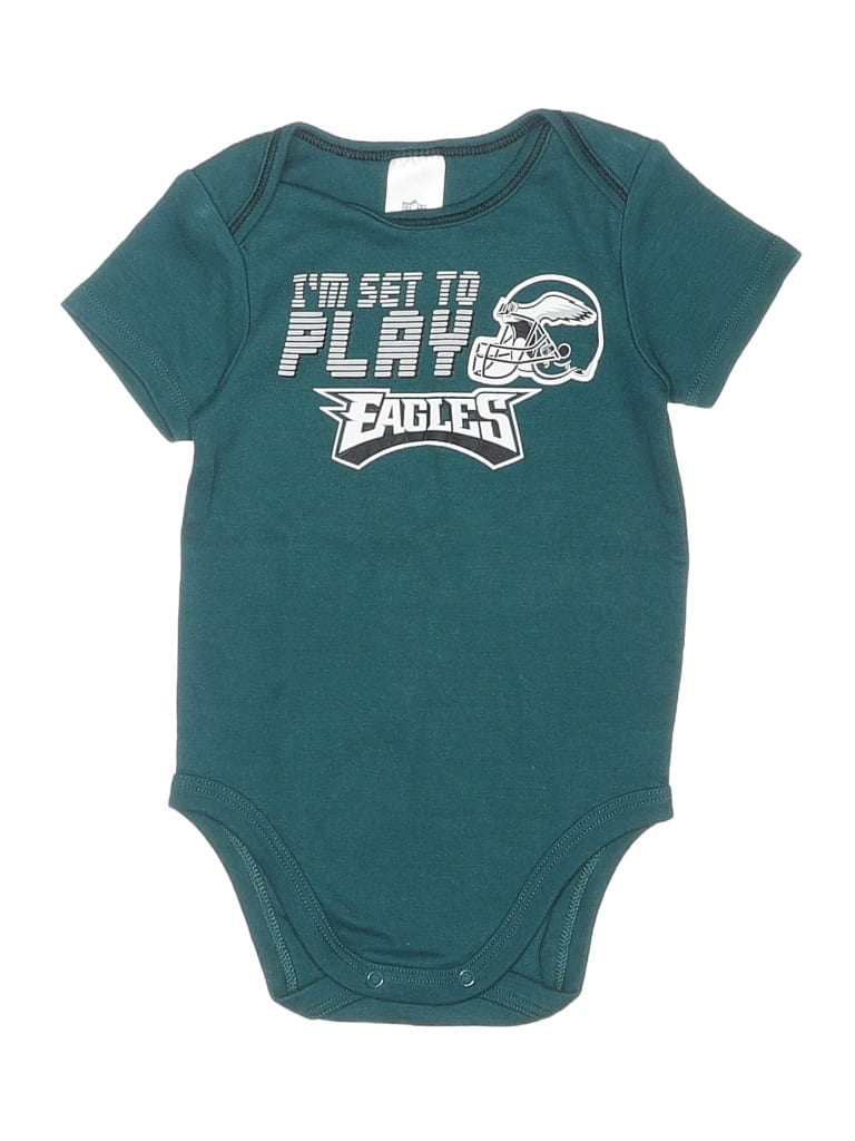 NFL Marled Colored Teal Short Sleeve Onesie Size 6 - 12 - photo 1