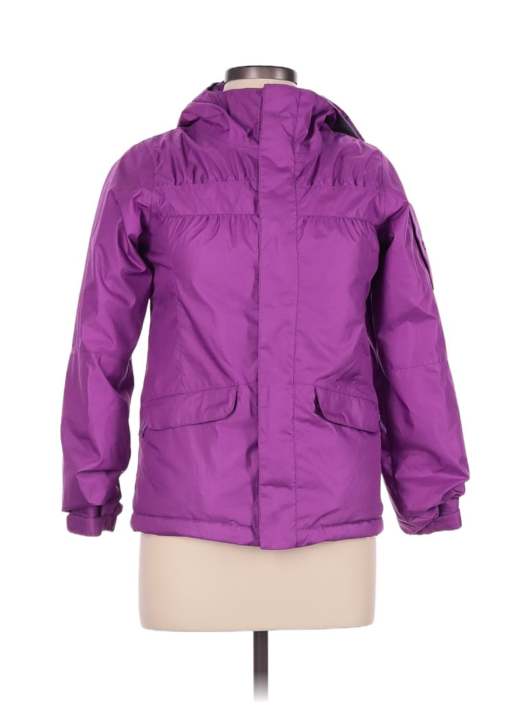 Burton 100 Polyester Solid Colored Purple Jacket Size L 66 off