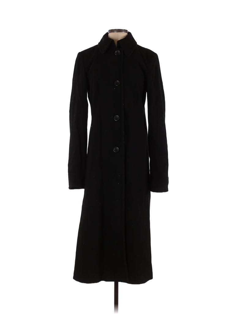 Jones New York Solid Black Wool Coat Size 6 - 75% off | thredUP