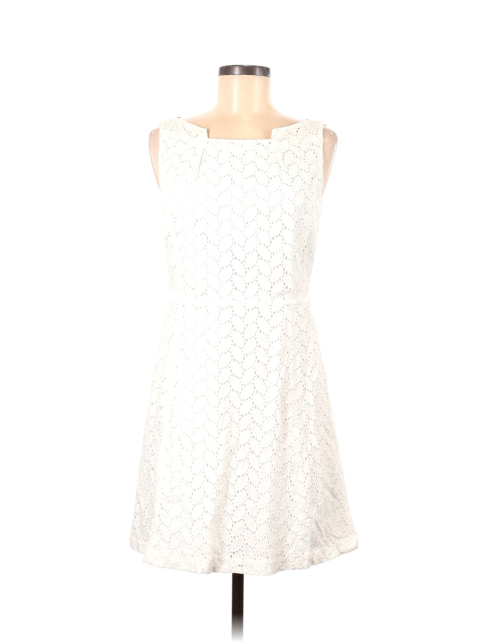 Tahari 100 Cotton White Casual Dress Size 8 78 Off Thredup