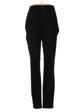 Madewell Tall 9" Mid-Rise Skinny Jeans in ISKO Stay Black&trade; (view 1)