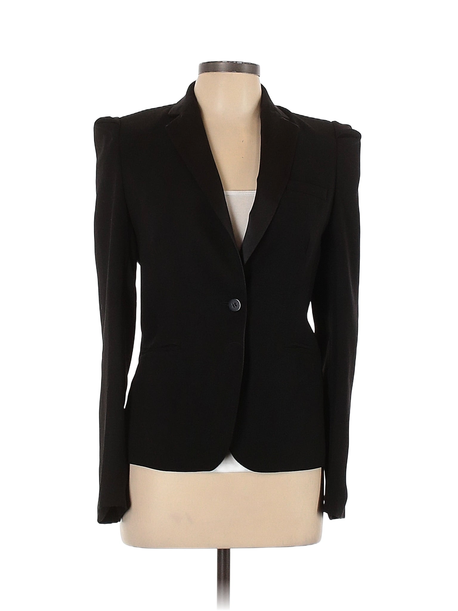 Kaporal 100 Polyester Solid Black Blazer Size L 84 Off Thredup