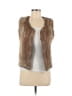 525 America 100% Rabbit Fur Tan Faux Fur Vest Size M - photo 1