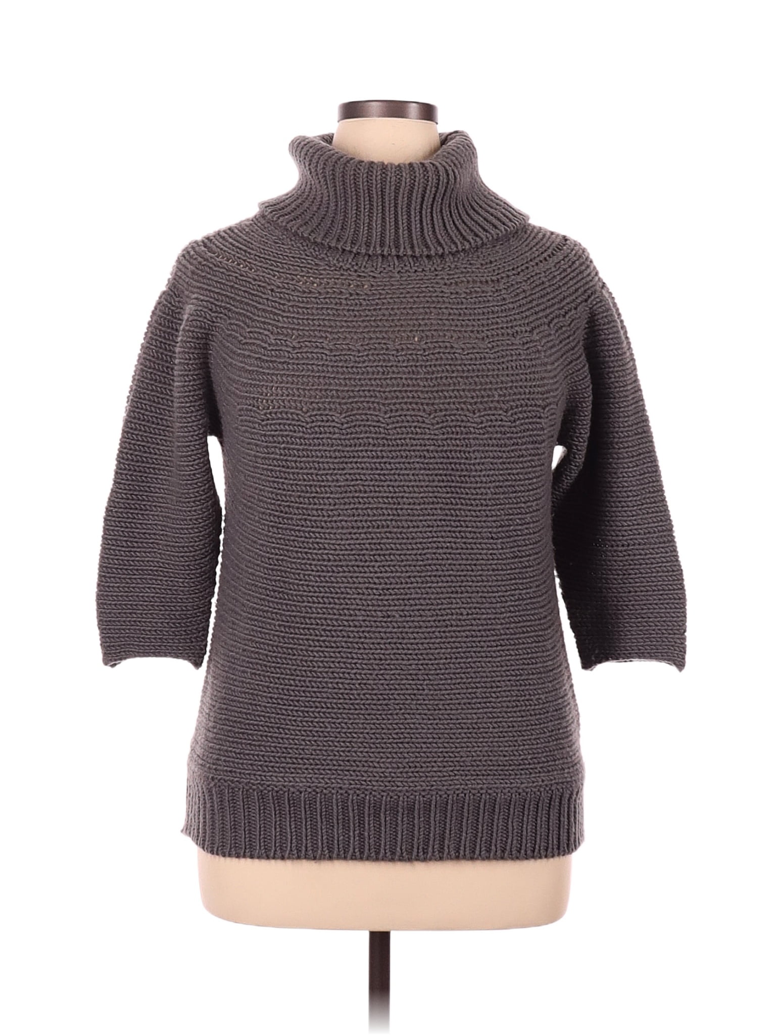 Max Mara Color Block Solid Gray Turtleneck Sweater Size XL - 81% off ...