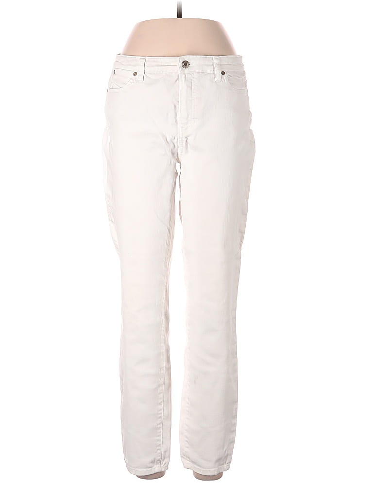 Talbots 100% Cotton Solid White Jeans Size 8 - 86% off | ThredUp