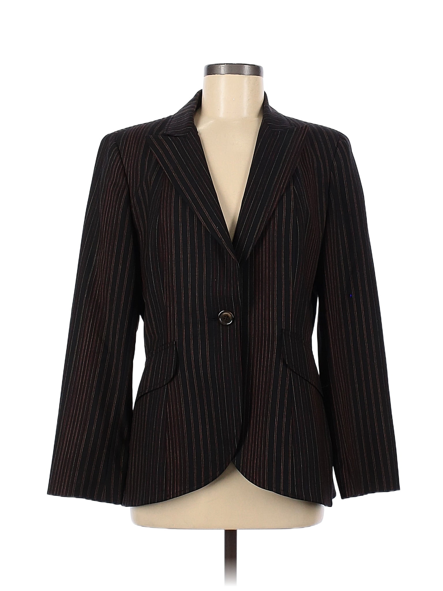 Jones New York Stripes Black Wool Blazer Size 8 - 89% off | ThredUp