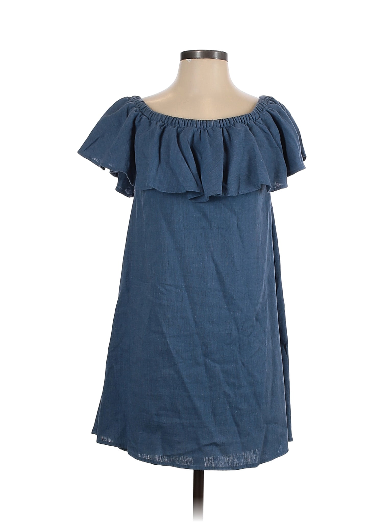 Madewell Solid Blue Casual Dress Size S - 88% off | ThredUp