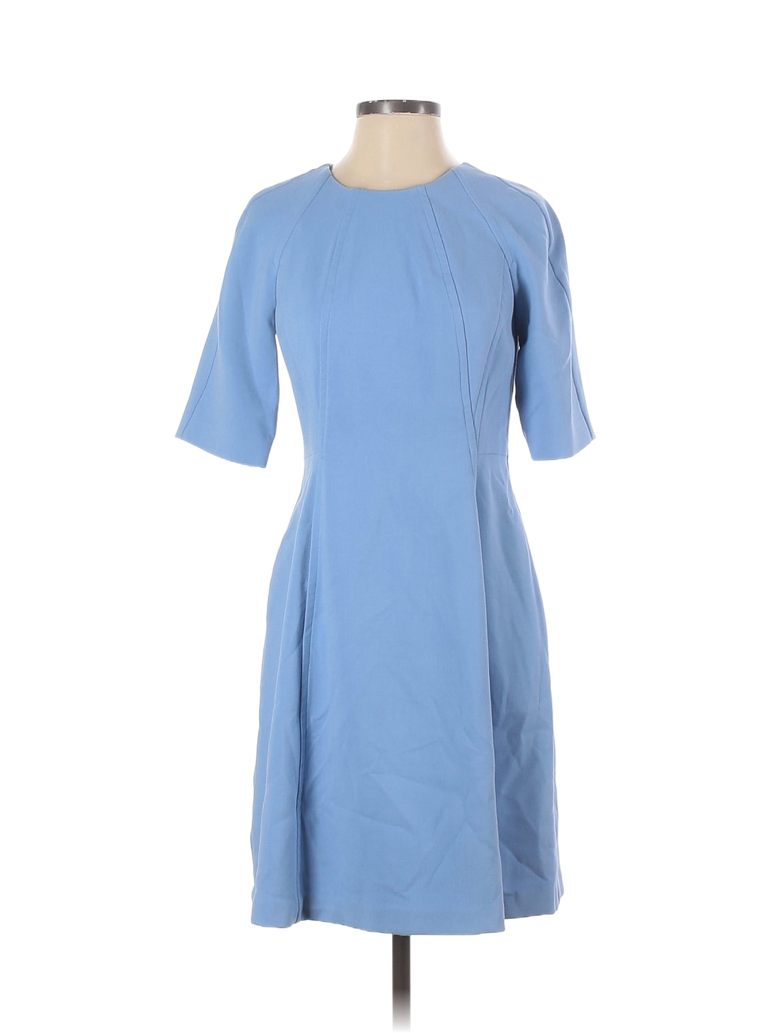 Vince Camuto Solid Blue Casual Dress Size 4 - 59% off | thredUP