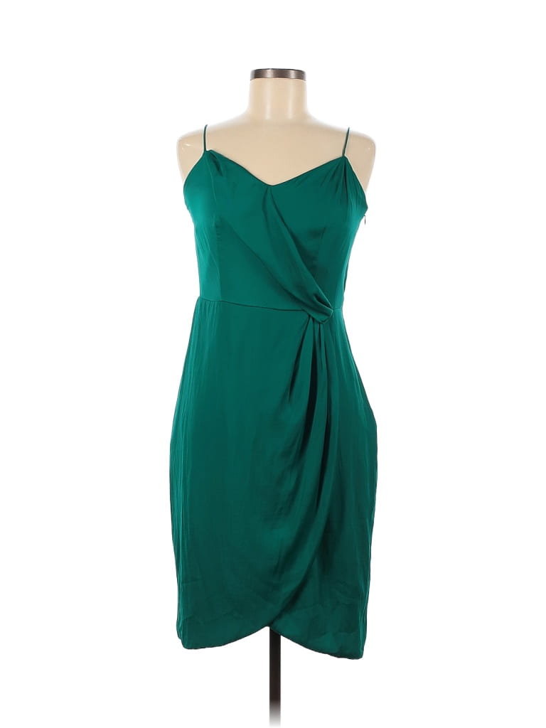 Banana Republic 100 Polyester Solid Green Cocktail Dress Size 8 69