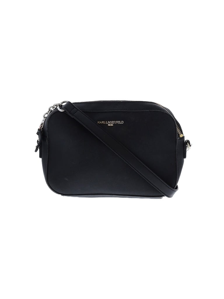Karl Lagerfeld Paris Solid Black Crossbody Bag One Size 73 off thredUP