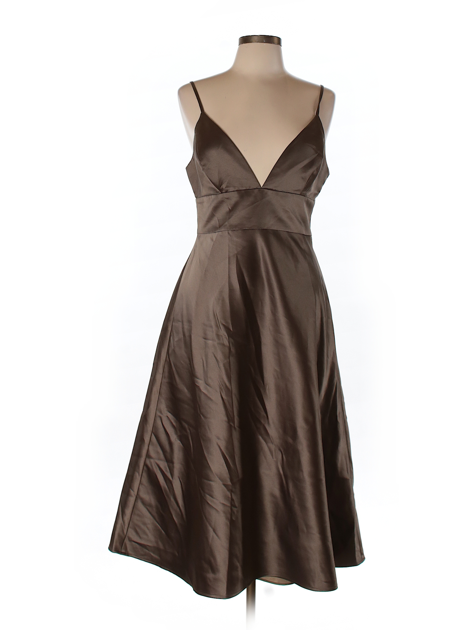 Max and Cleo 100% Polyester Solid Brown Cocktail Dress Size 10 - 79% ...