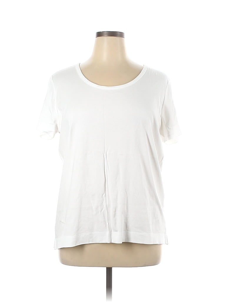 Ann Taylor 100% Cotton White Active T-Shirt Size XL - photo 1