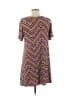 Veronica M. Chevron-herringbone Chevron Marled Aztec Or Tribal Print Brown Burgundy Casual Dress Size M - photo 2