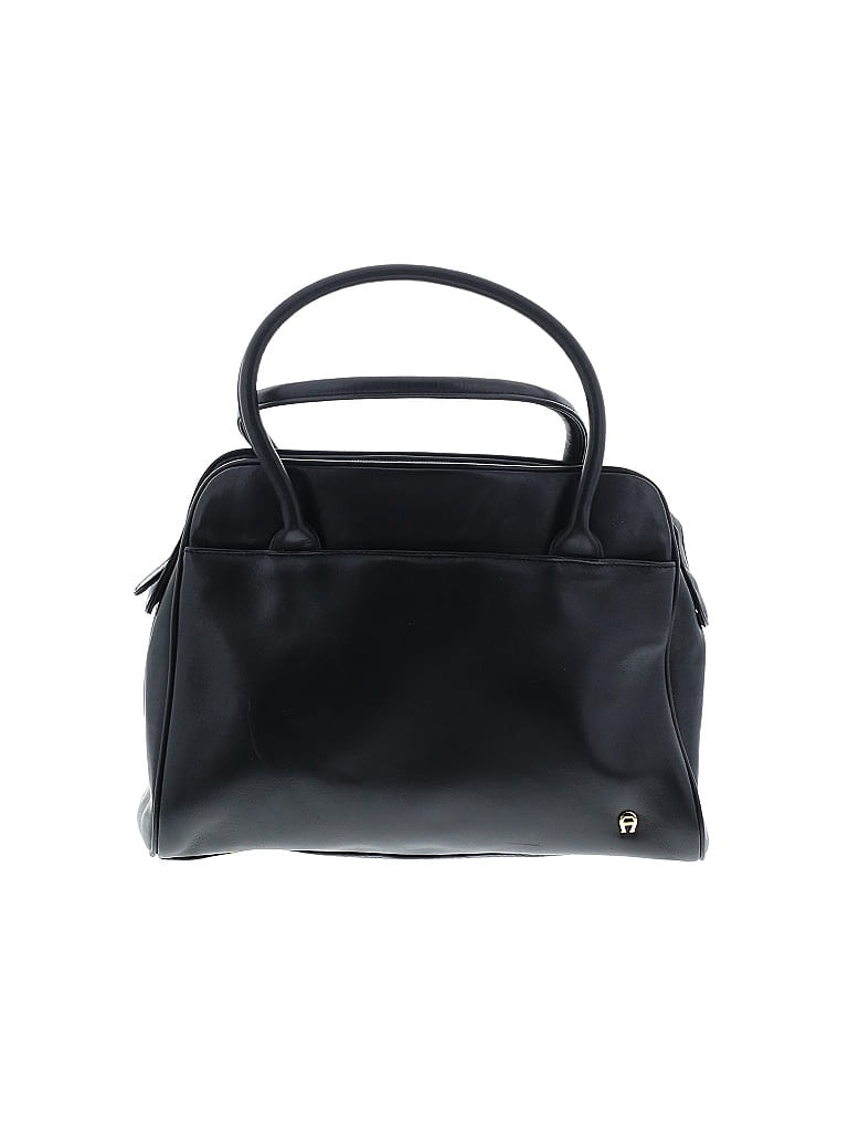 Etienne Aigner Solid Black Satchel One Size - photo 1